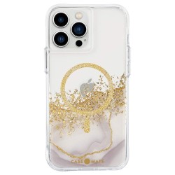 Husa Case Mate MagSafe Karat Marble Apple iPhone 13 Pro Max, transparent/auriu